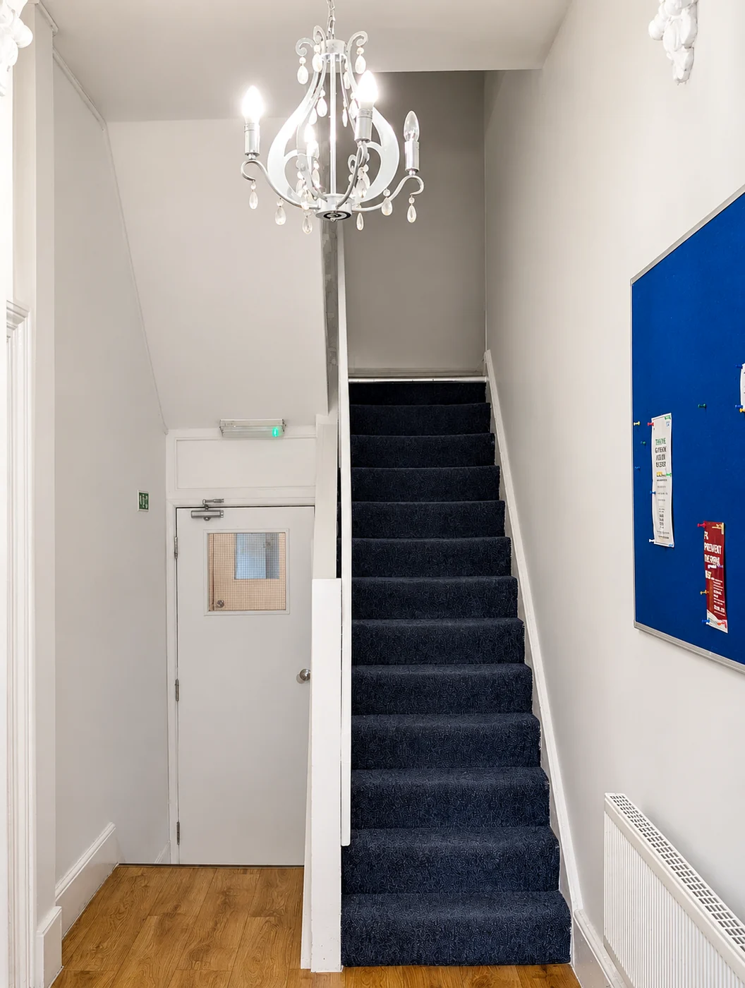 Interior staircase and hallway at Cedars House