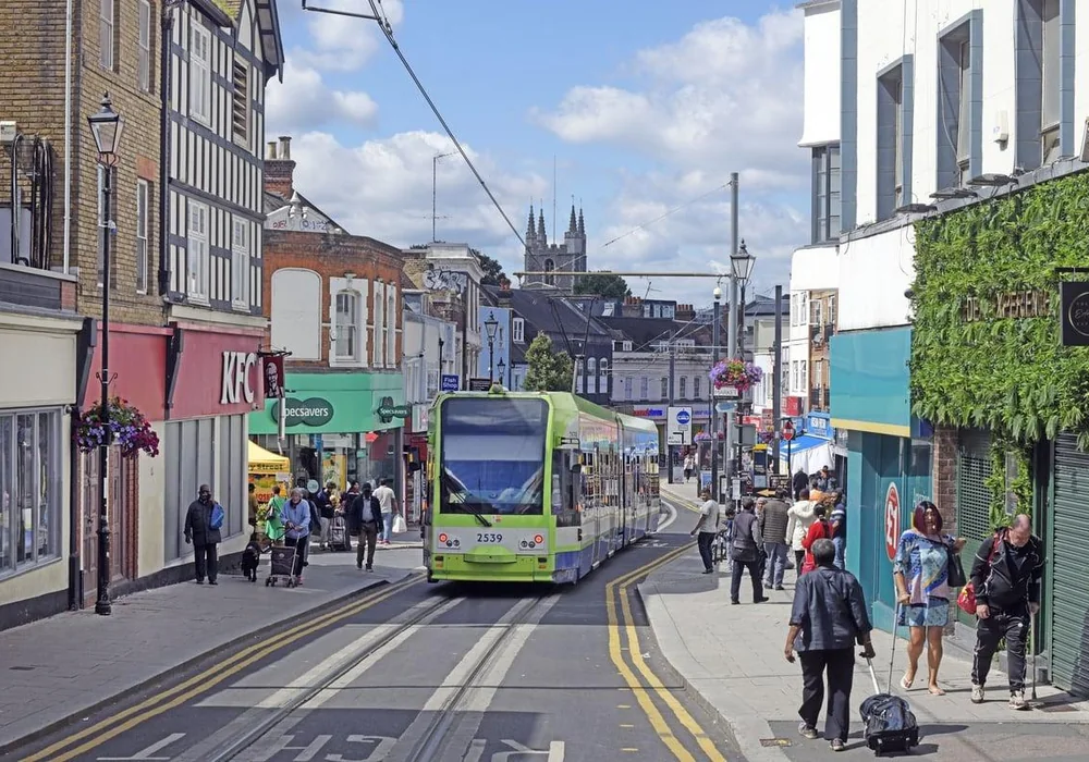 Croydon Tramlink service in Croydon